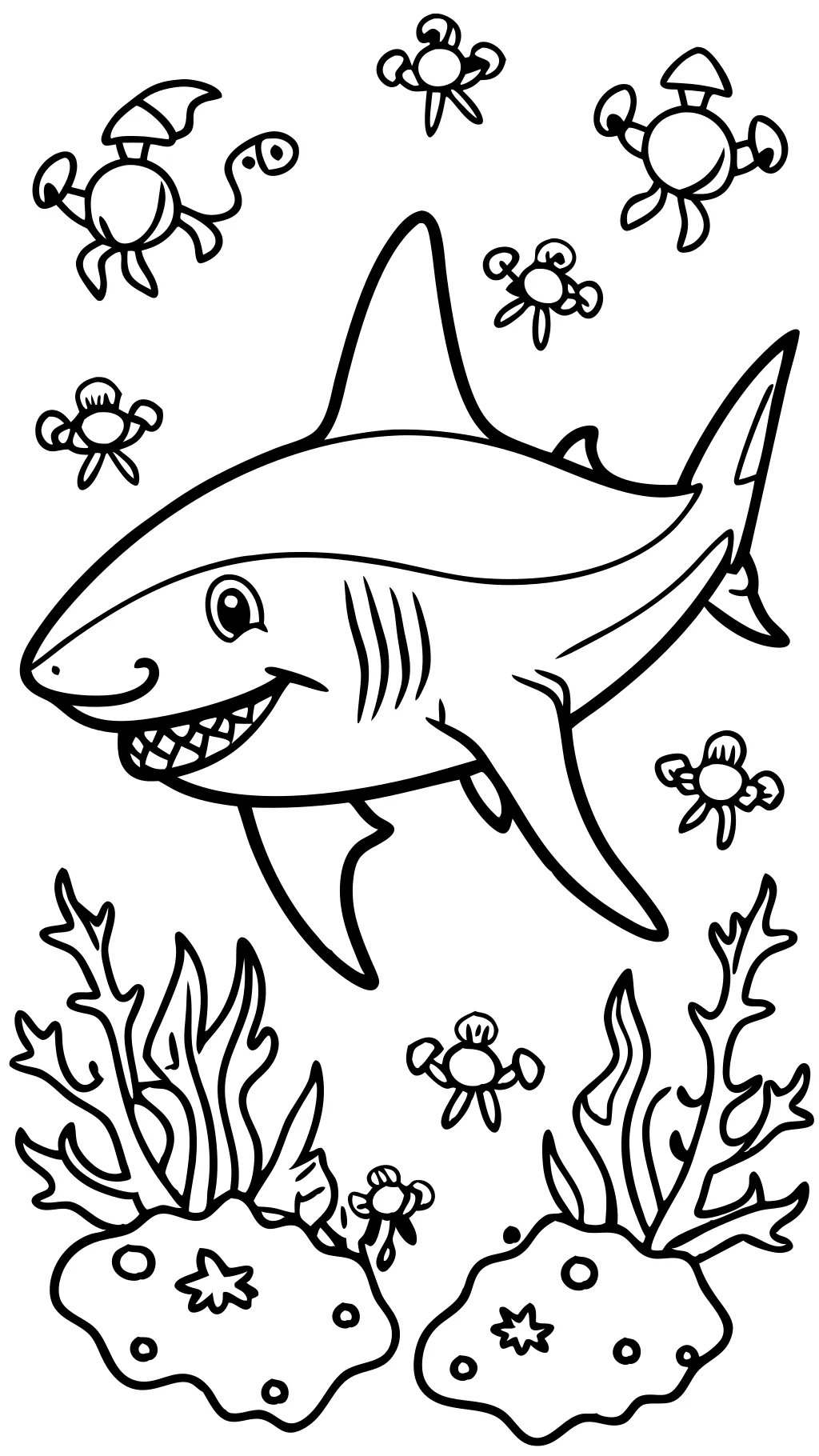 great white coloring page